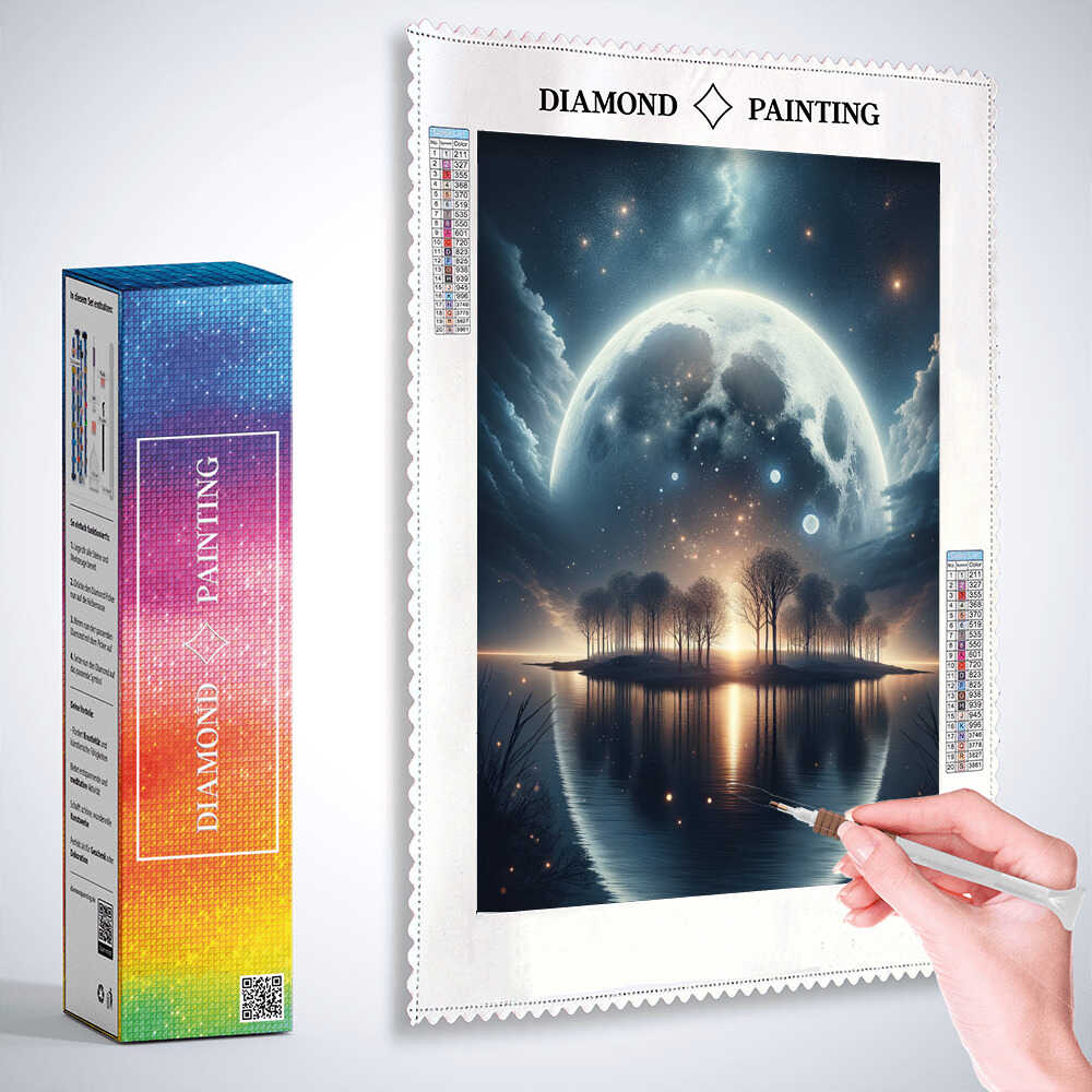 Diamond Painting - Riesiger Vollmond