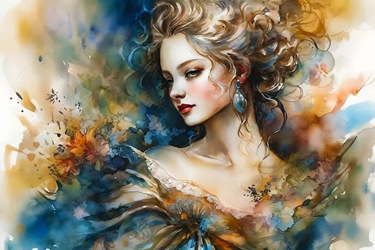 AB Diamond Painting - Abstrakte Frau im Kleid - gedruckt in Ultra-HD - AB Diamond, Horizontal, Menschen, Neu eingetroffen