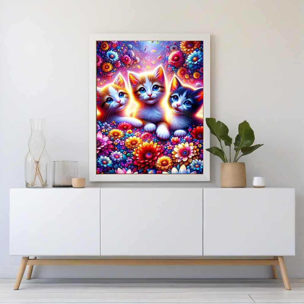 Diamond Painting - Katzentrio
