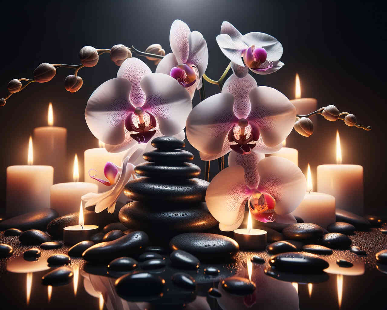 Diamond Painting - Orchideen und Wellness
