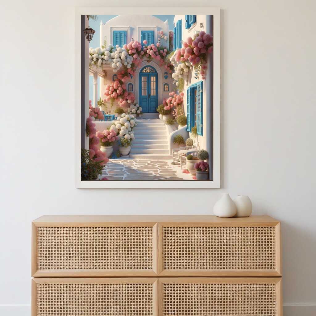 Diamond Painting - Griechisches Blumenhaus