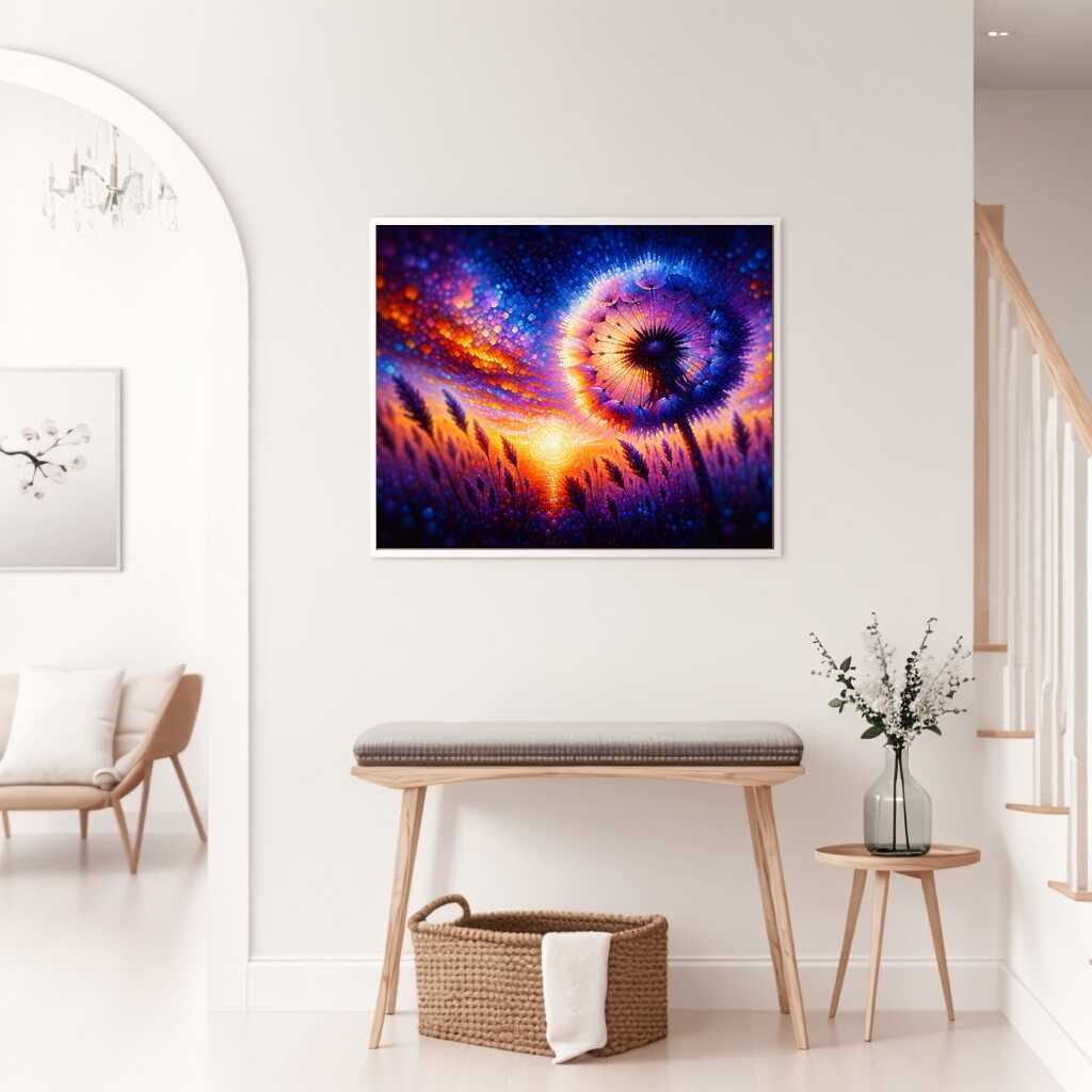 Diamond Painting - Pusteblume im Sonnenuntergang