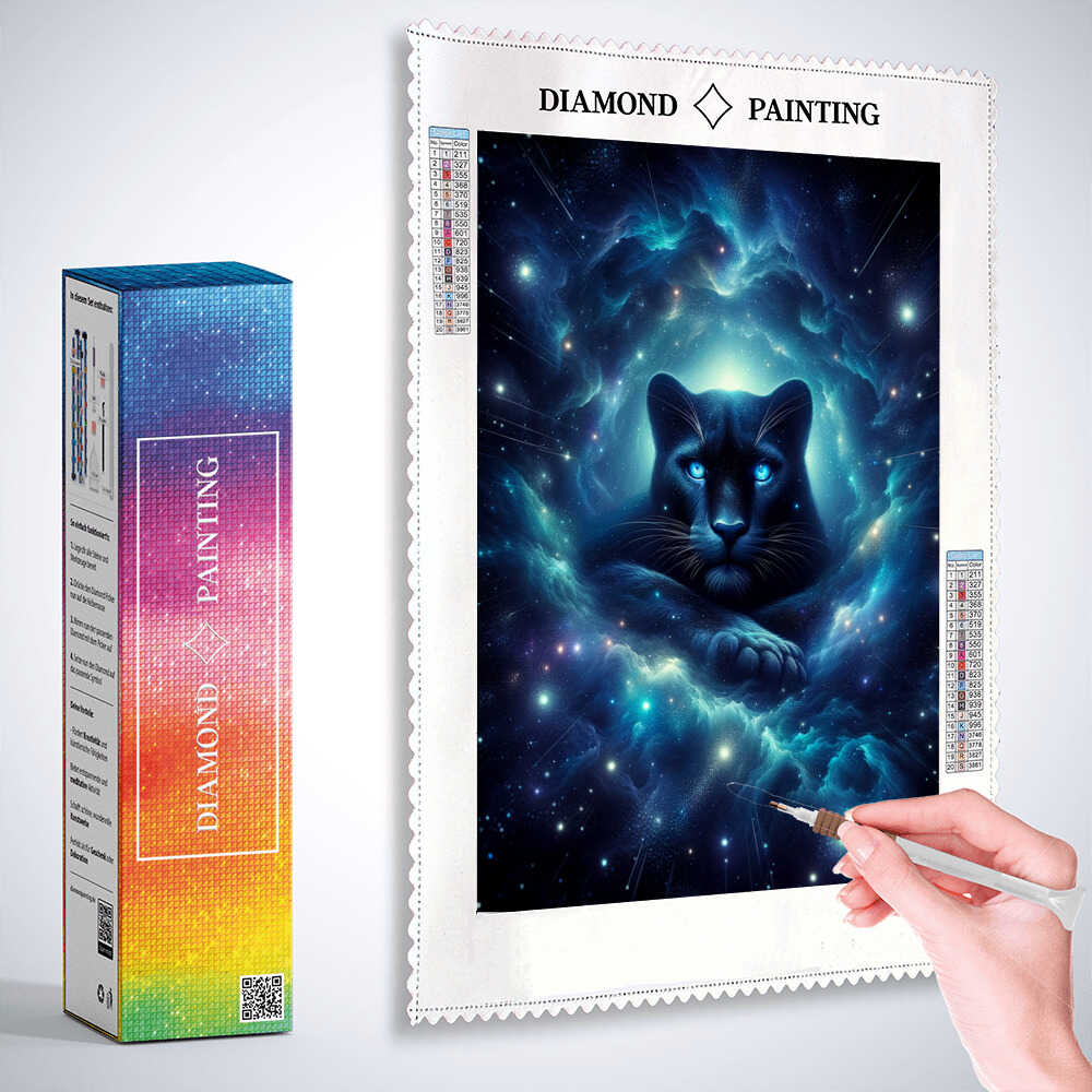Diamond Painting - Panther im Weltall