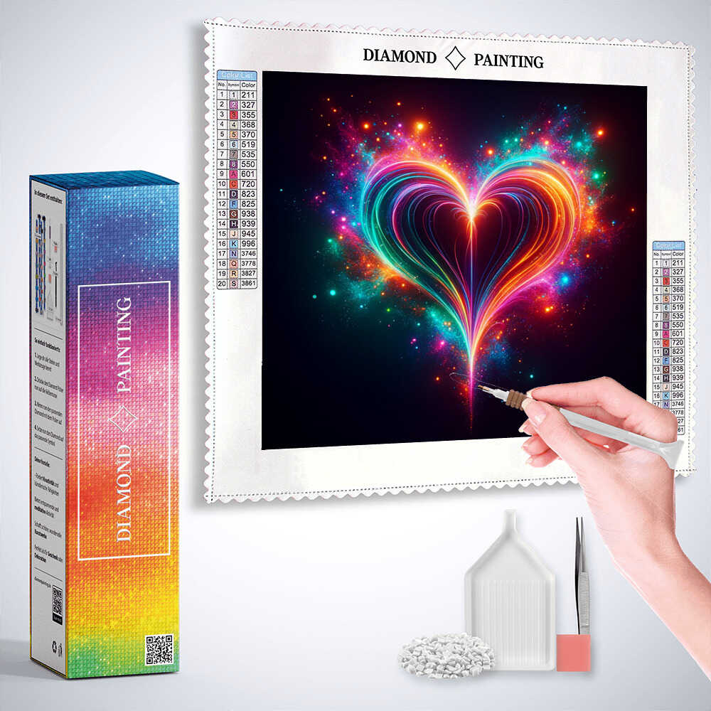 Diamond Painting - Kosmisches Herzflimmern