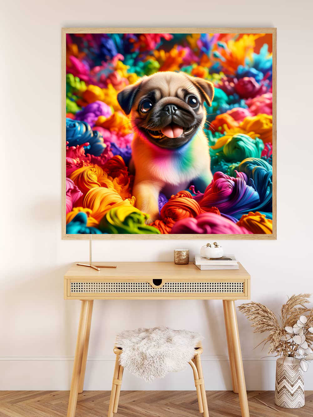 Diamond Painting - Farbträume eines Welpen