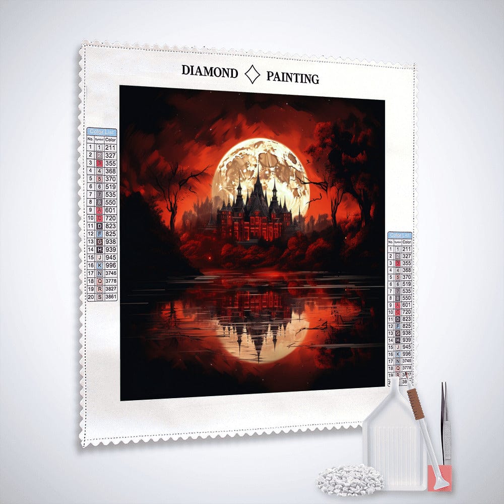 Diamond Painting - Burg im Vollmond