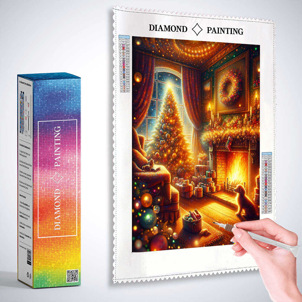 Diamond Painting - Gemütliche Weihnachtshütte