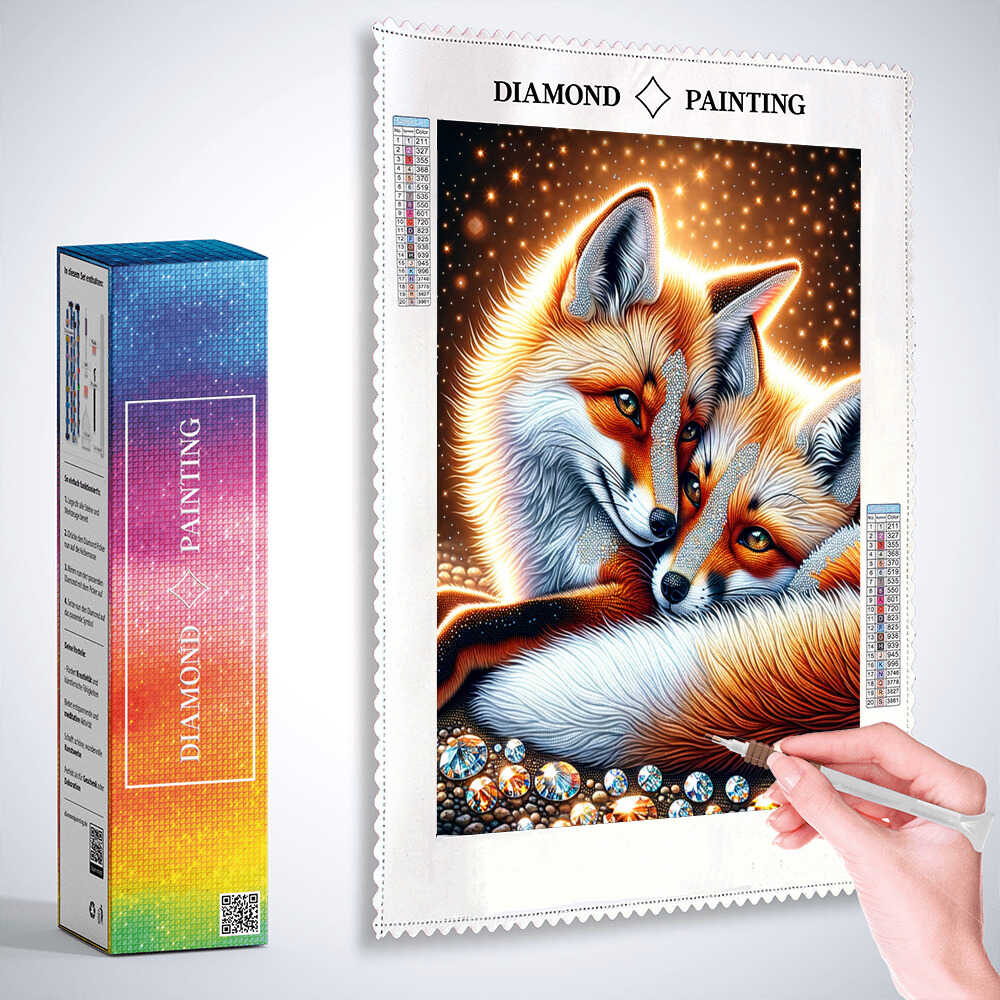 Diamond Painting - Fuchspärchen