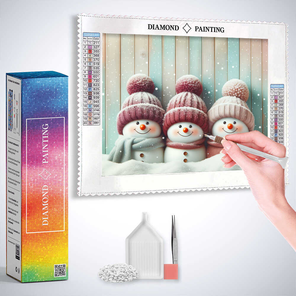 Diamond Painting - Schneemann Freunde