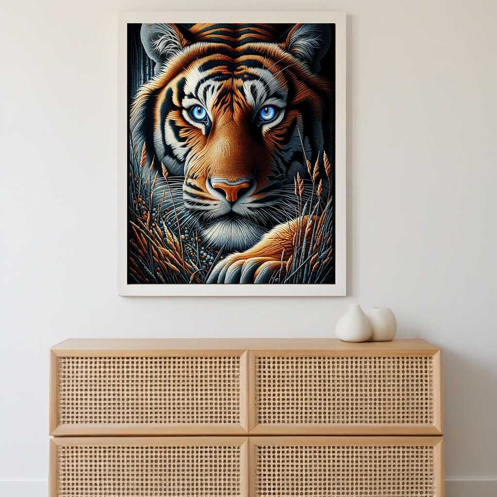 Diamond Painting - Tiger auf der Lauer