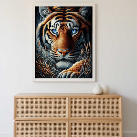 Diamond Painting - Tiger auf der Lauer