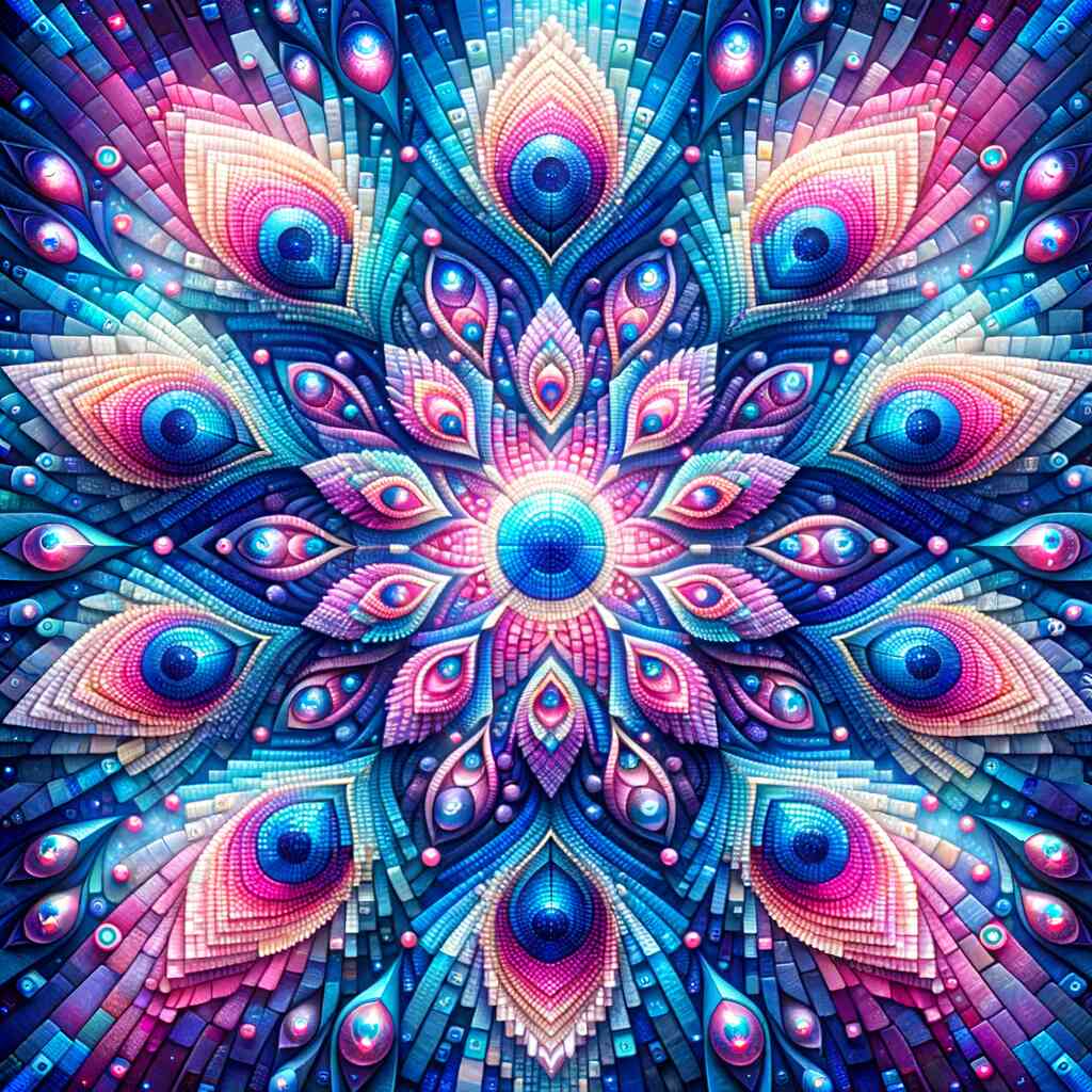 Diamond Painting - Mosaik Pfauenaugen