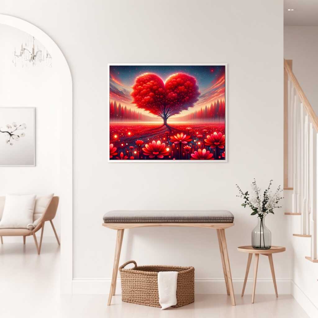 Diamond Painting - Roter Herzbaum