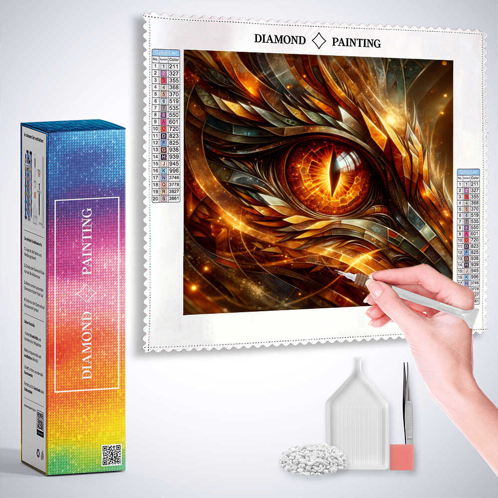 Diamond Painting - Auge des Drachen