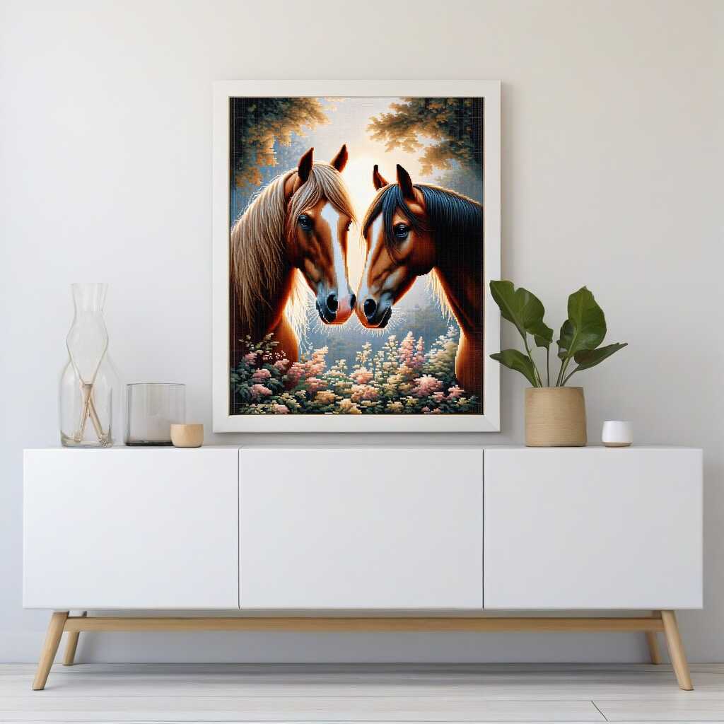 Diamond Painting - Pferdeliebe romantisch