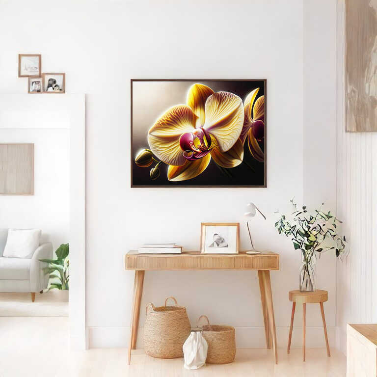 Diamond Painting - Orchidee in Gelb