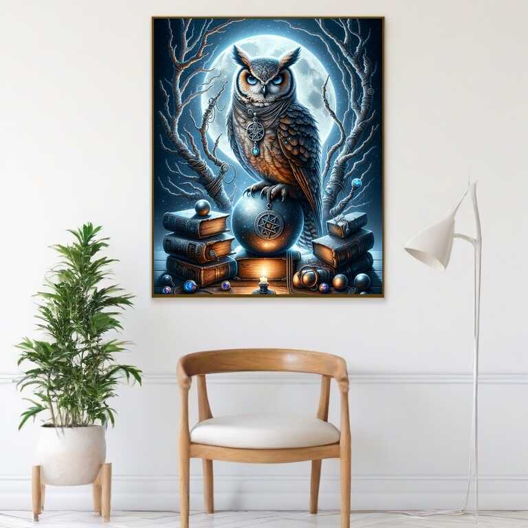 Diamond Painting - Eule mit Kette