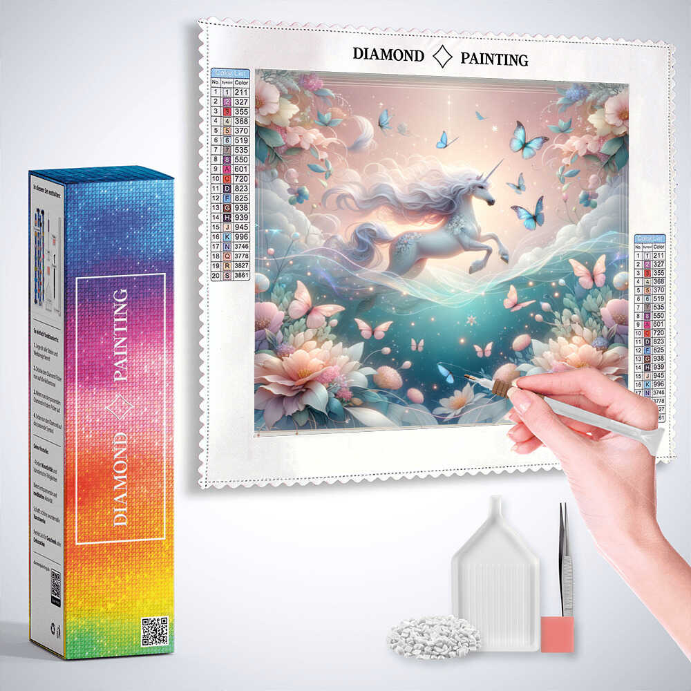 Diamond Painting - Einhorn Schmetterling