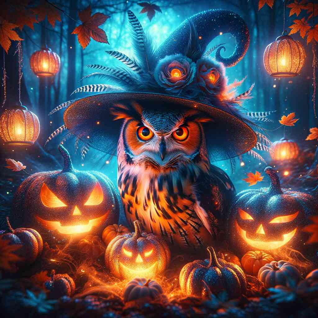 Diamond Painting - Halloween Eulenhexe