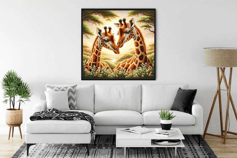 Diamond Painting - Giraffenpärchen
