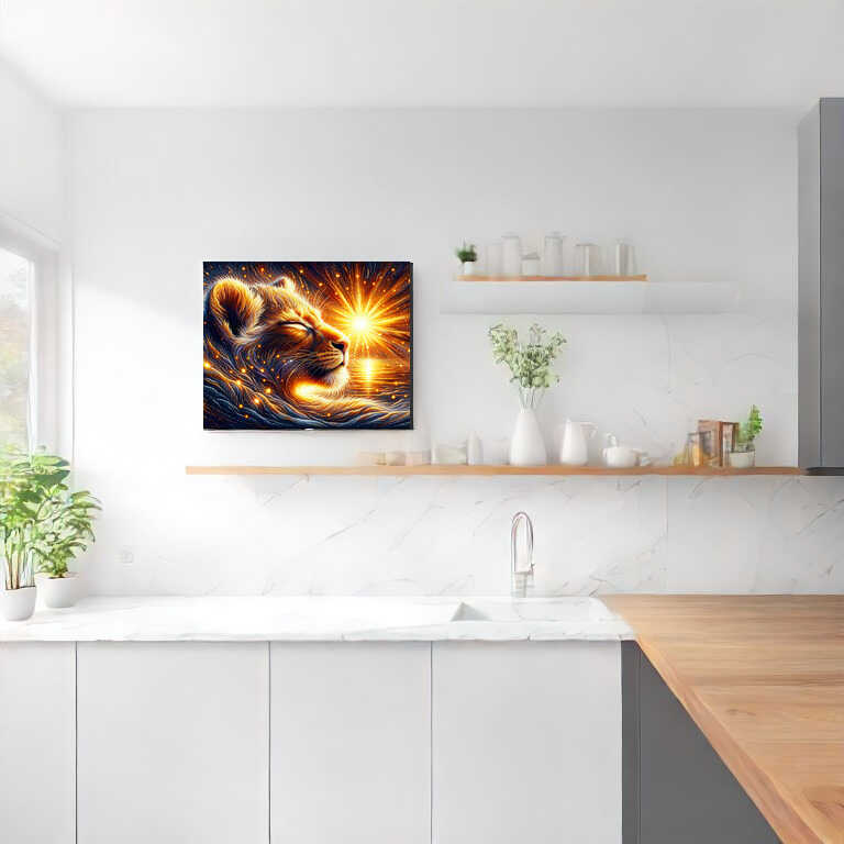 Diamond Painting - Löwenjunges in der Sonne