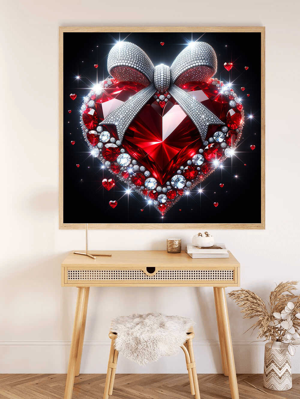 Diamond Painting - Herz mit Schleife