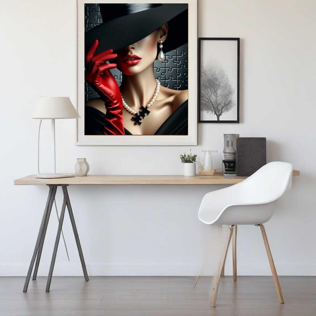 Diamond Painting - Hut mit Frau