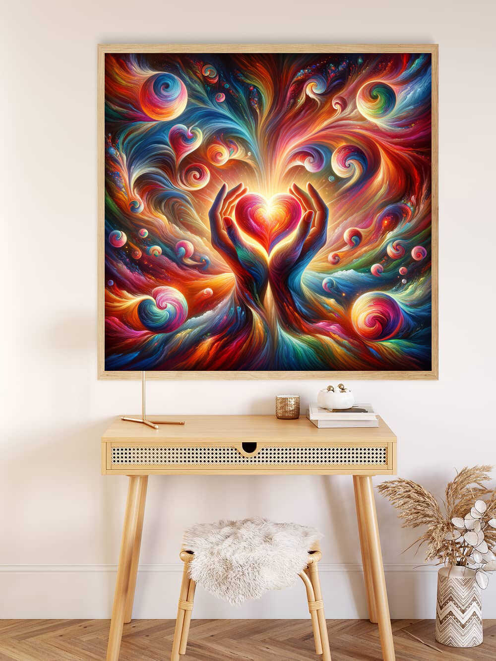 Diamond Painting - Herzenstrudel der Farben