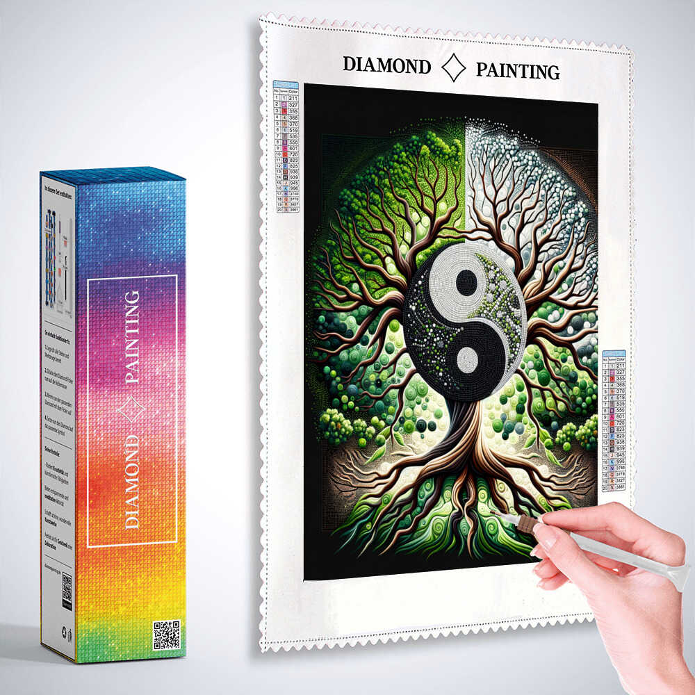 Diamond Painting - Jing und Jang Baum