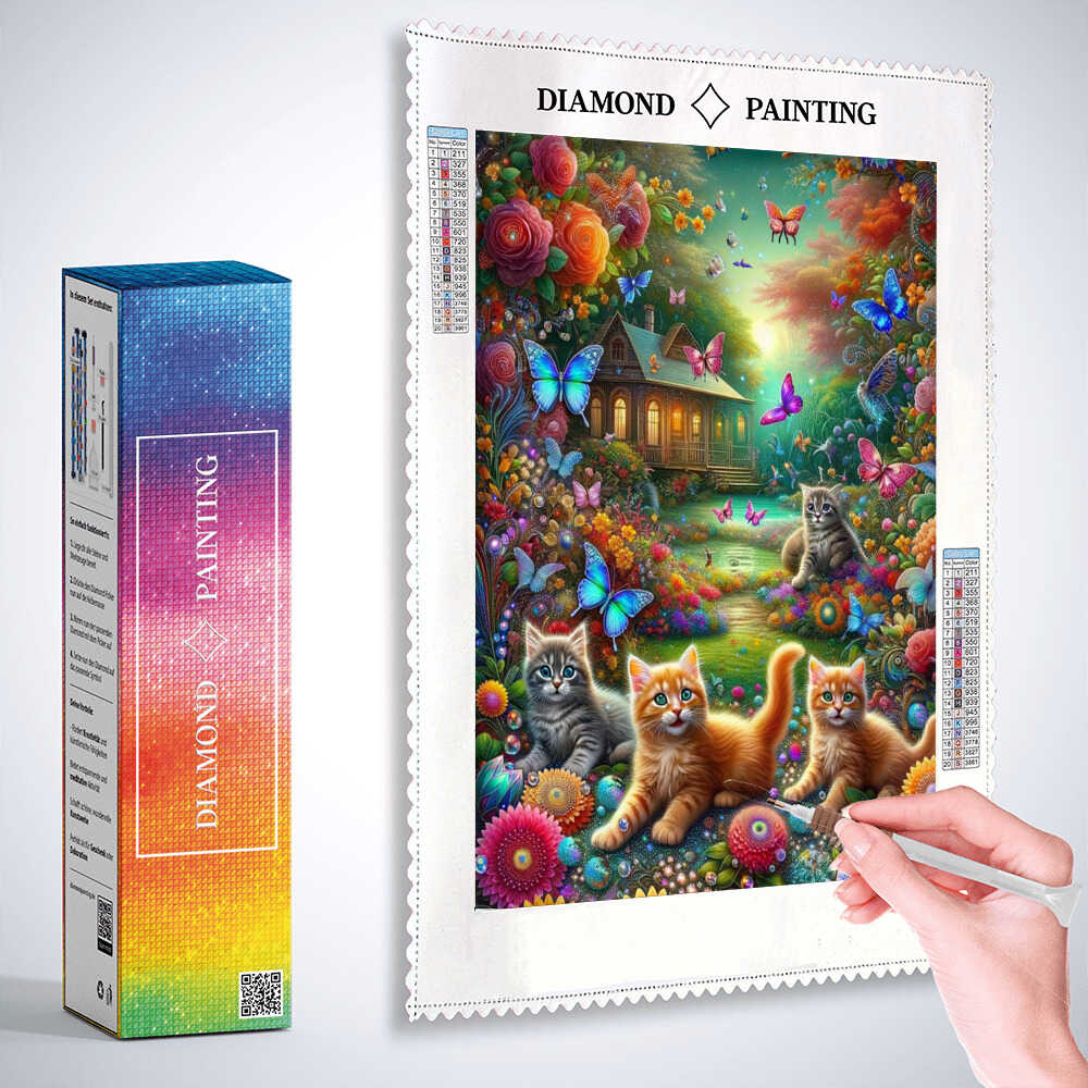 Diamond Painting - Katzengarten