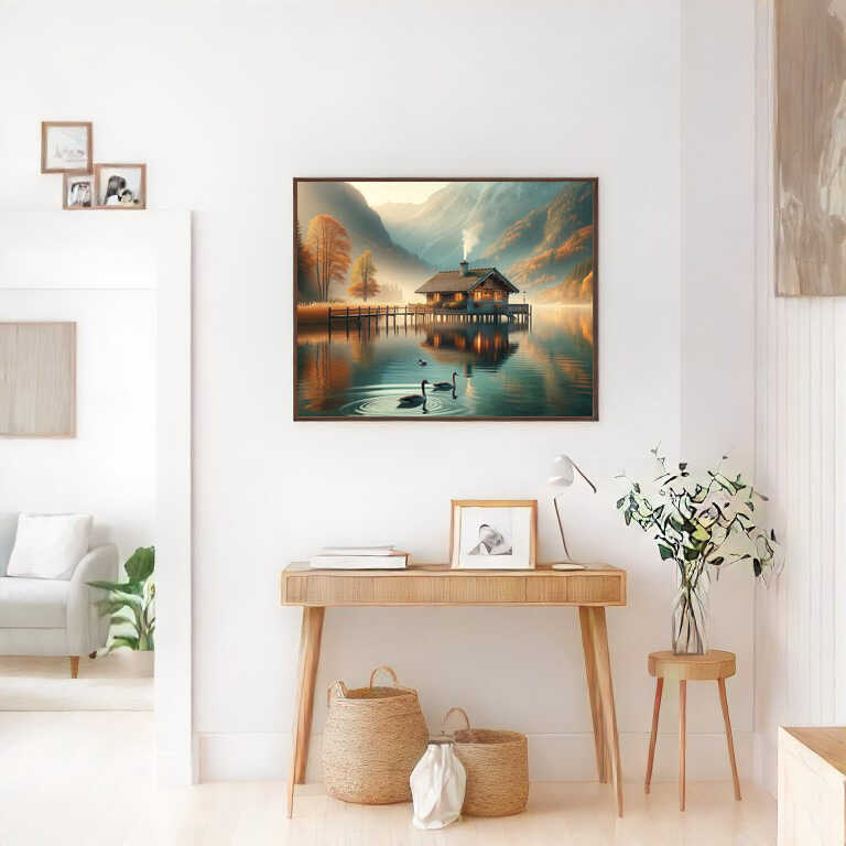 Diamond Painting - Haus mit Steg