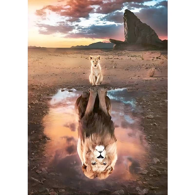 Katze - Tiger, reloaded - gedruckt in Ultra-HD - bestseller, katzen, löwe, tiere, vertikal