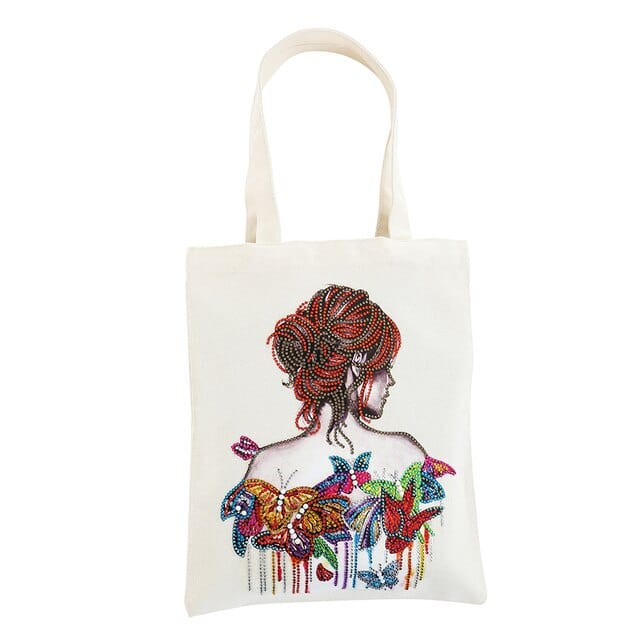 Diamond Painting - Stofftasche, Schmetterlingsrücken - gedruckt in Ultra-HD - stofftasche