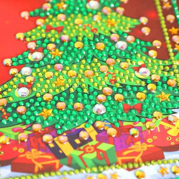 Diamond Painting Karten - 4 Stück Weihnachtsgrüße - gedruckt in Ultra-HD - karten