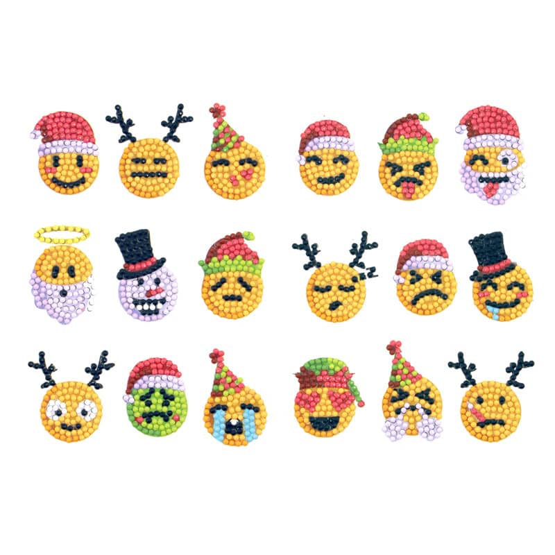 Diamond Painting Sticker - Smiley - gedruckt in Ultra-HD - sticker, zubehör
