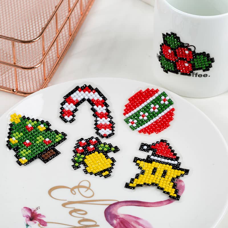 Diamond Painting Sticker - Weihnachtsemoji - gedruckt in Ultra-HD - sticker, zubehör