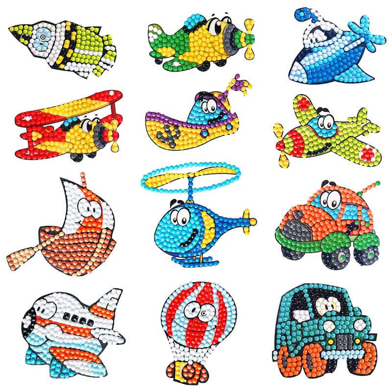 Diamond Painting Sticker - Flugzeuge - gedruckt in Ultra-HD - sticker, zubehör
