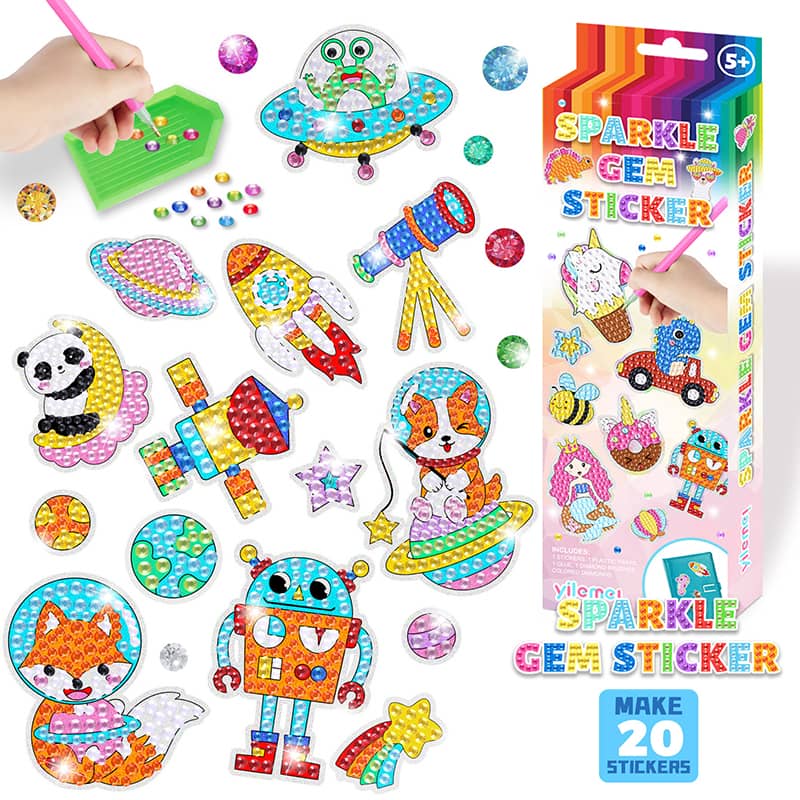 Diamond Painting Sticker - Weltraum, Set - gedruckt in Ultra-HD - sticker, zubehör