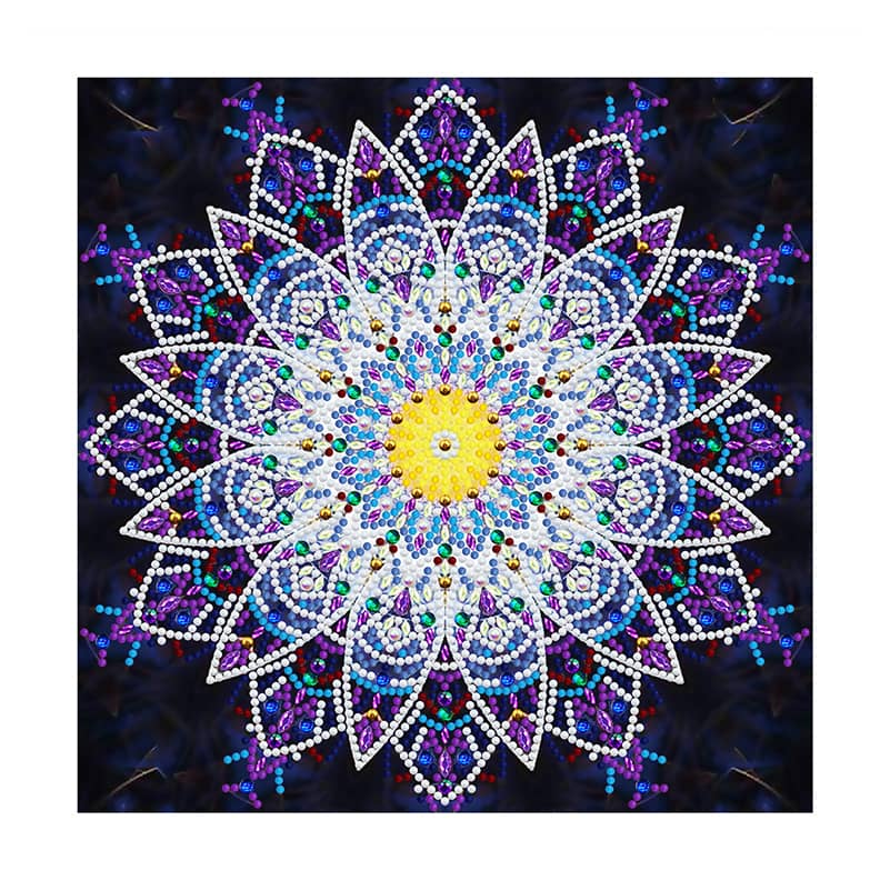 Diamond Painting Nachtleuchtend - Feines Mandala - gedruckt in Ultra-HD - Mandala, Nachtleuchtend, quadratisch
