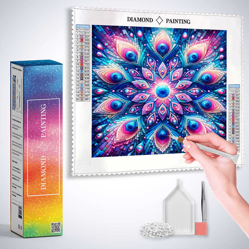 Diamond Painting - Mosaik Pfauenaugen
