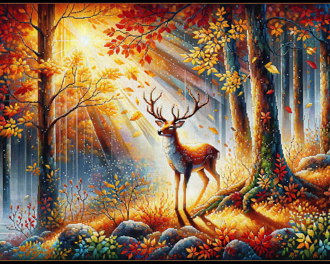 Diamond Painting - Herbstwald Hirsch
