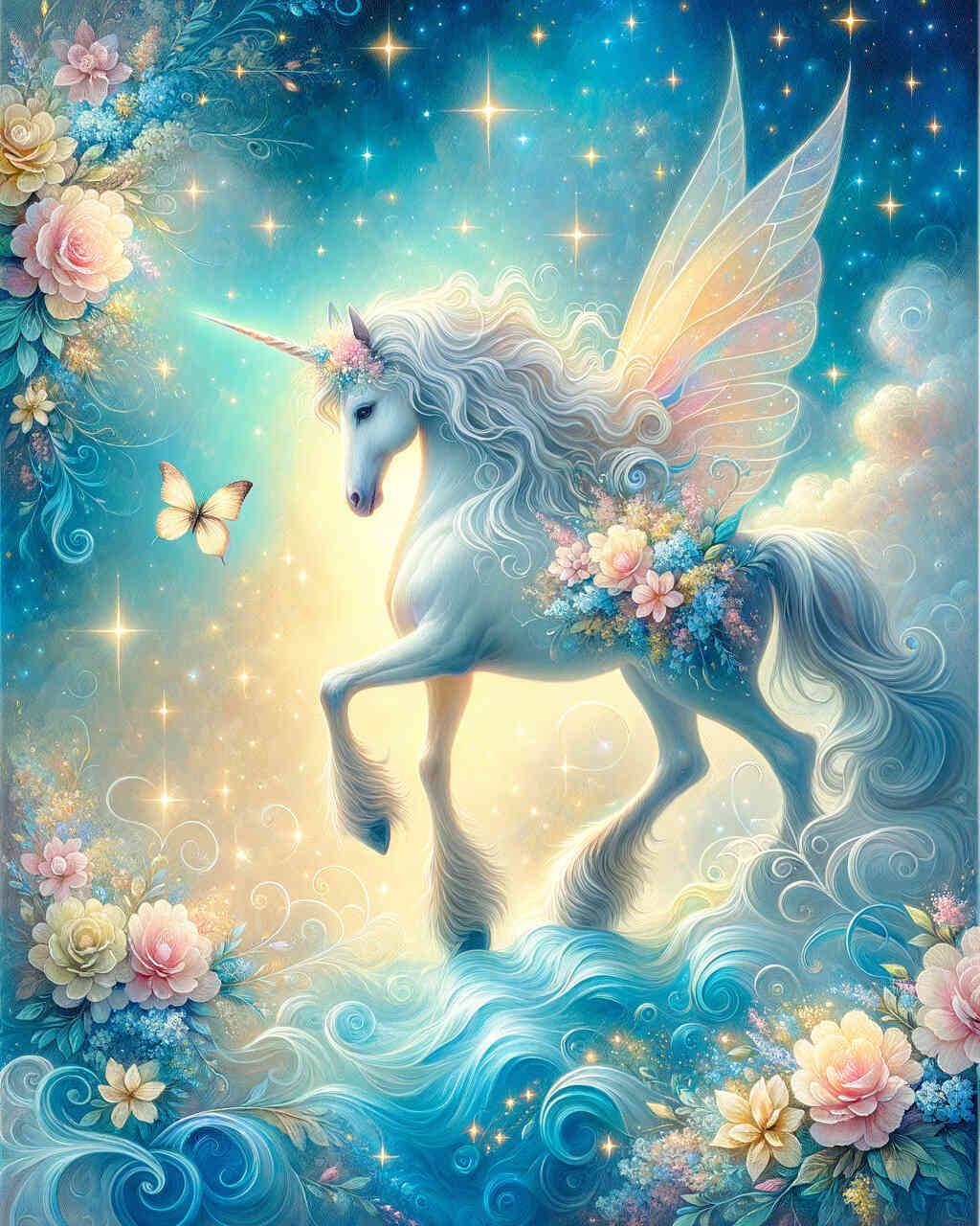 Diamond Painting - Magisches Einhorn