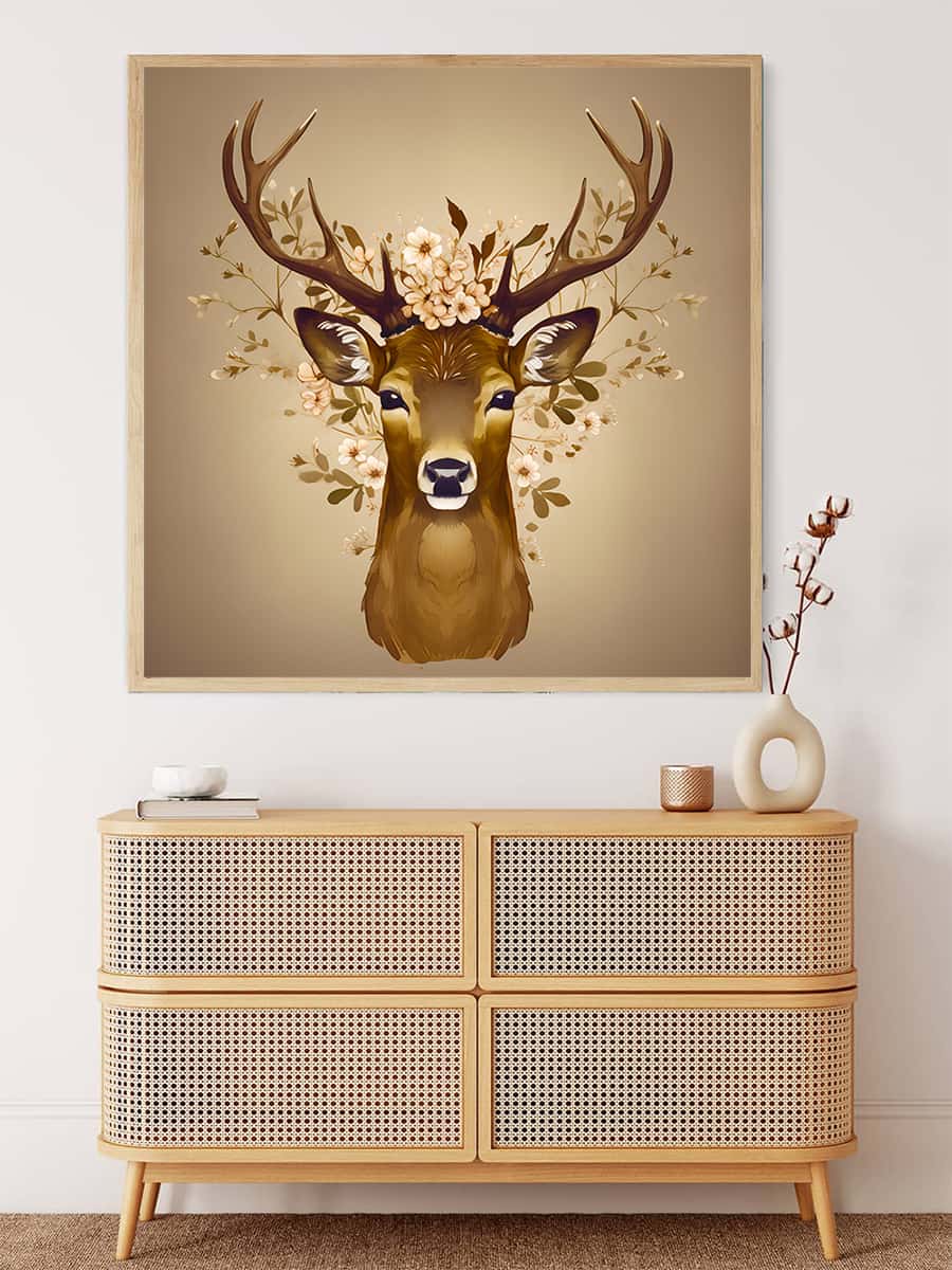 AB Diamond Painting - Hirschprofil - gedruckt in Ultra-HD - AB Diamond, Hirsch, Neu eingetroffen, Quadratisch, Tiere
