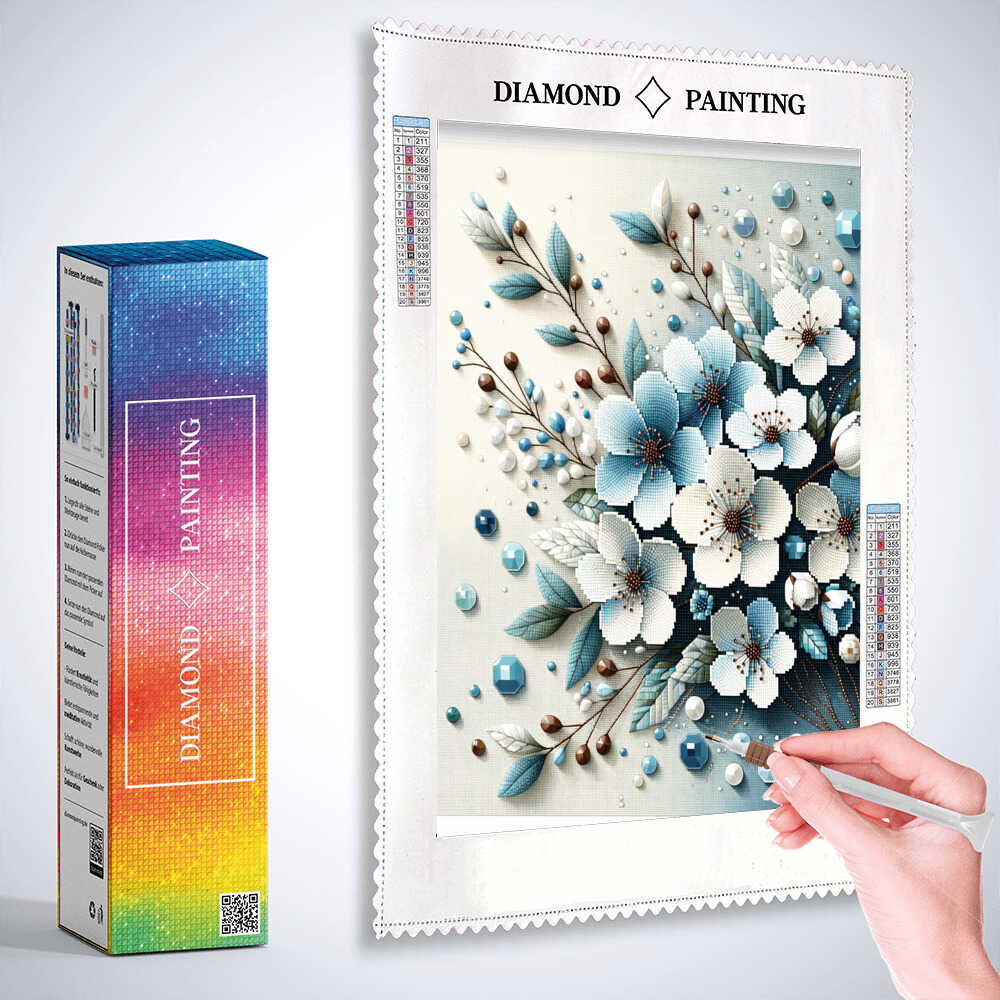 Diamond Painting - Blumenstrauß in blau