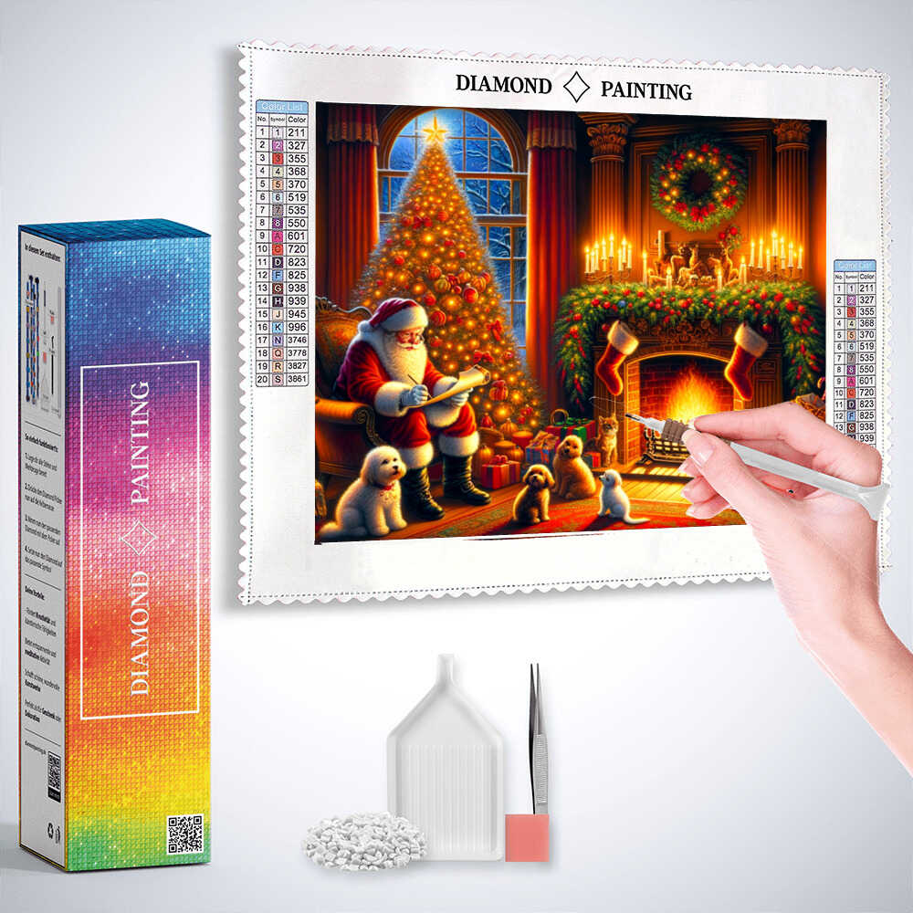 Diamond Painting - Weihnachten am Kamin
