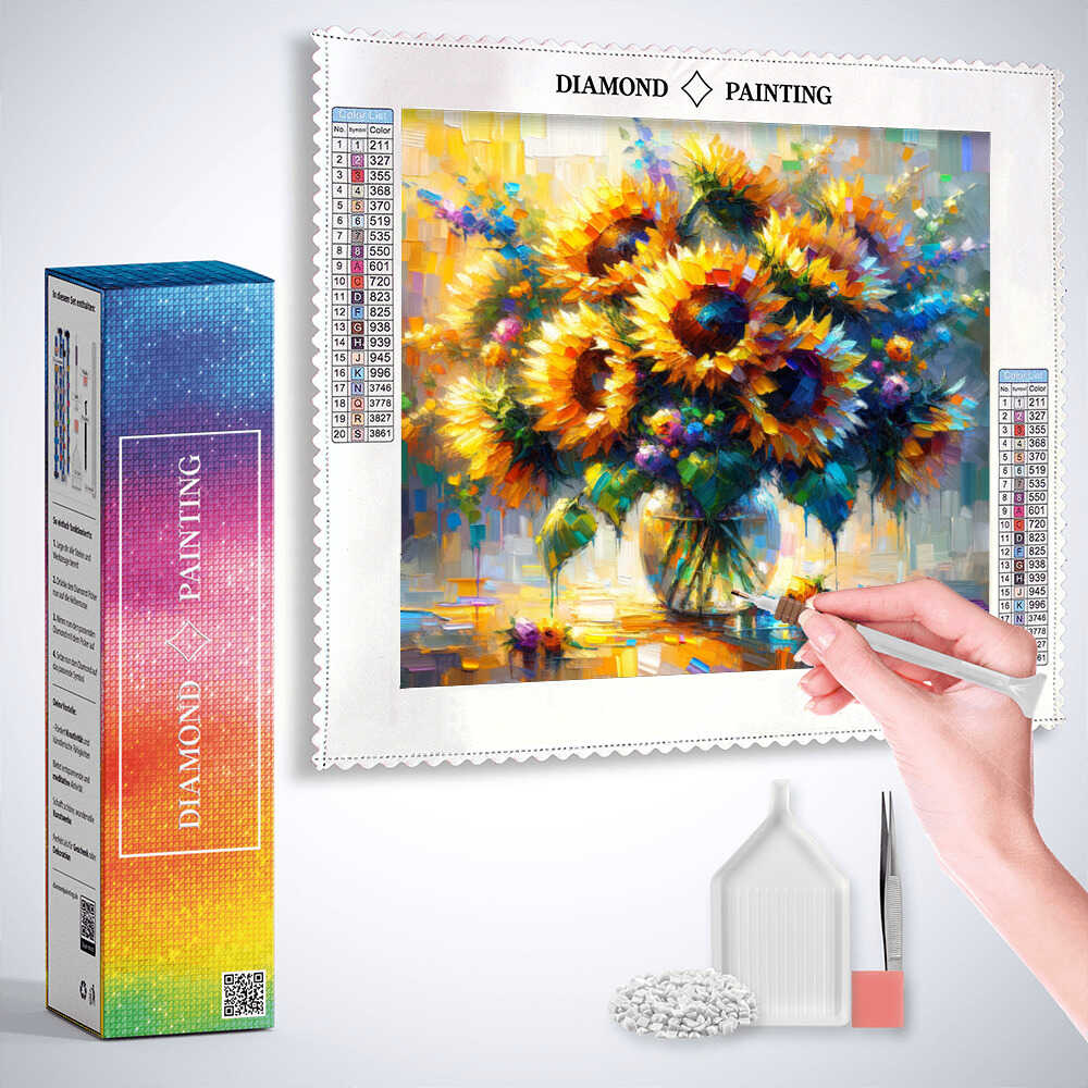 Diamond Painting - Sonnenglanz und Farbenspiel