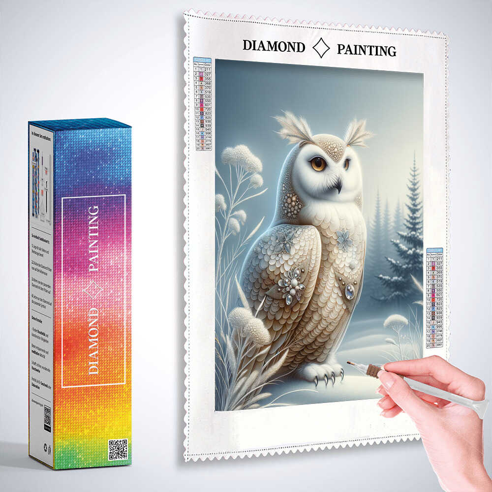 Diamond Painting - Schneeeule
