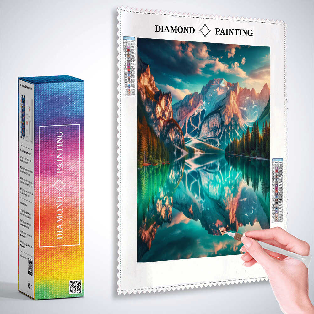 Diamond Painting - Glasklarer Bergsee