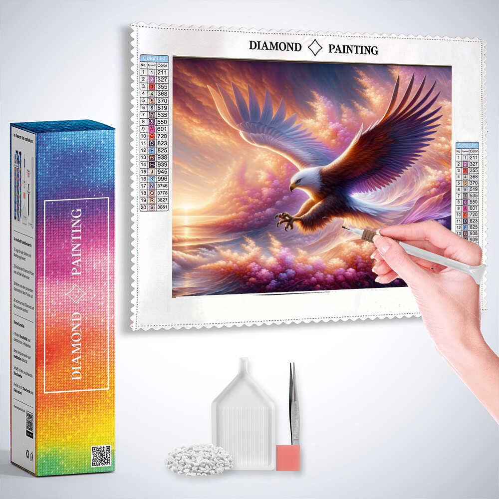Diamond Painting - Adler im Anflug