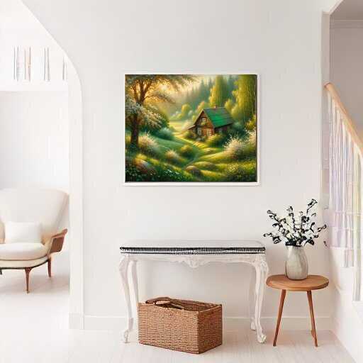 Diamond Painting - Haus auf Waldwiese